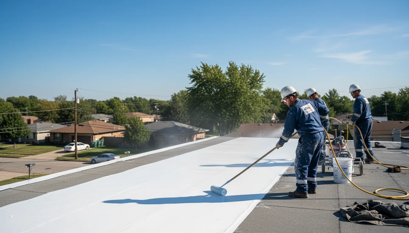 Commercial roof coating in Roseland, LA near me